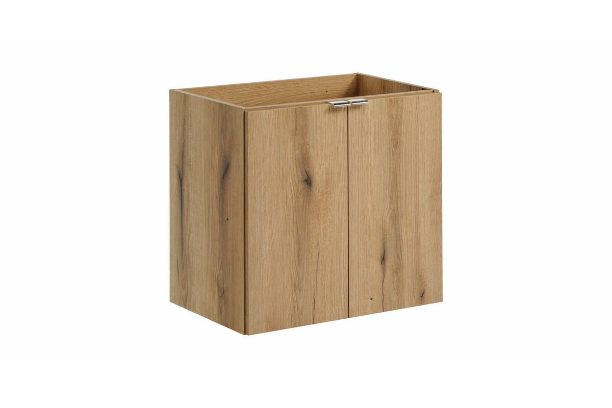 BADMÖBEL-SET 7 Teile - Nova Oak N BM104 in Coast Evoke Oak / Weiß - Eiche Wotan/Goldfarben, Holz/Metall (120/140/40cm)