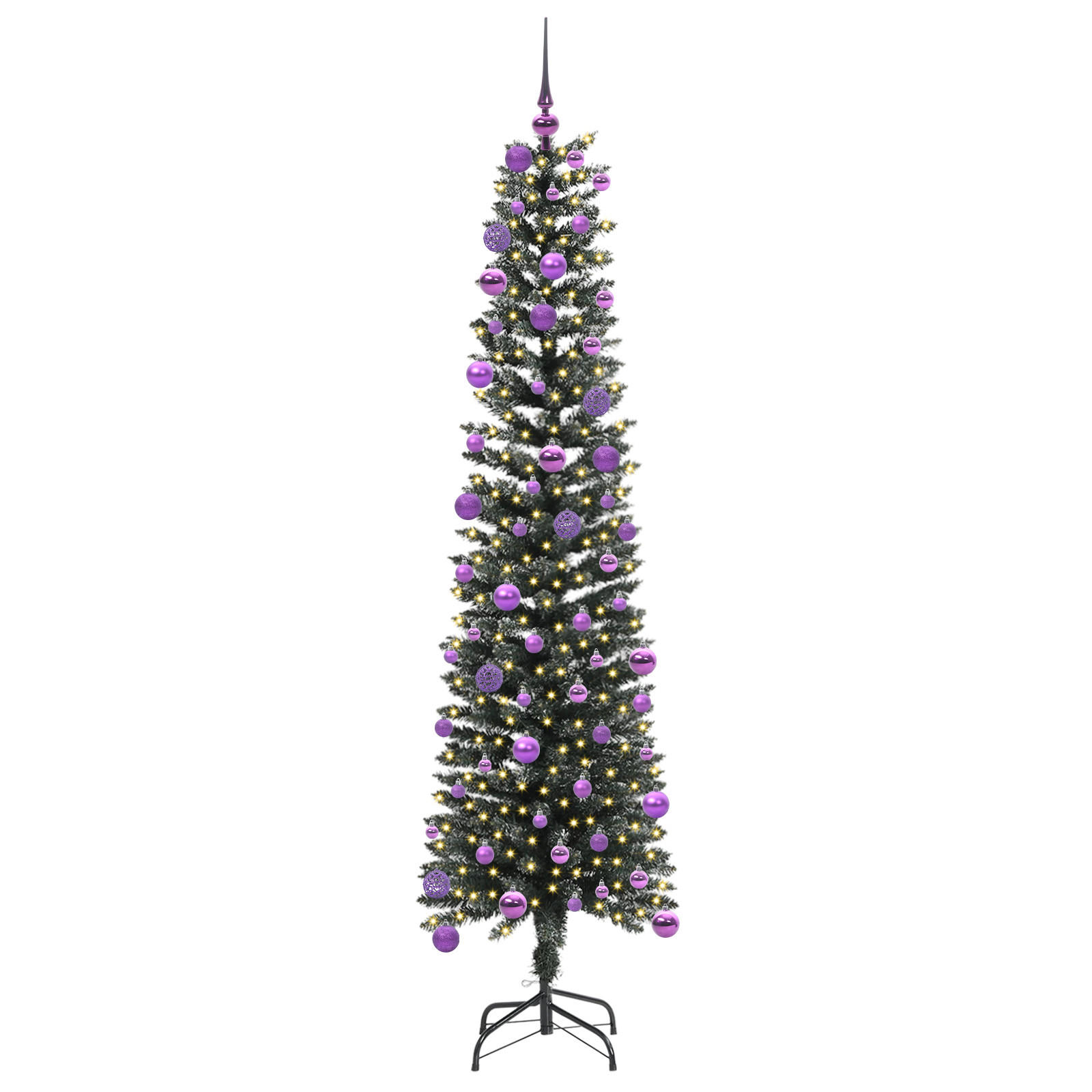 vidaXL Weihnachtsbaum Grün, Lila 180 cm