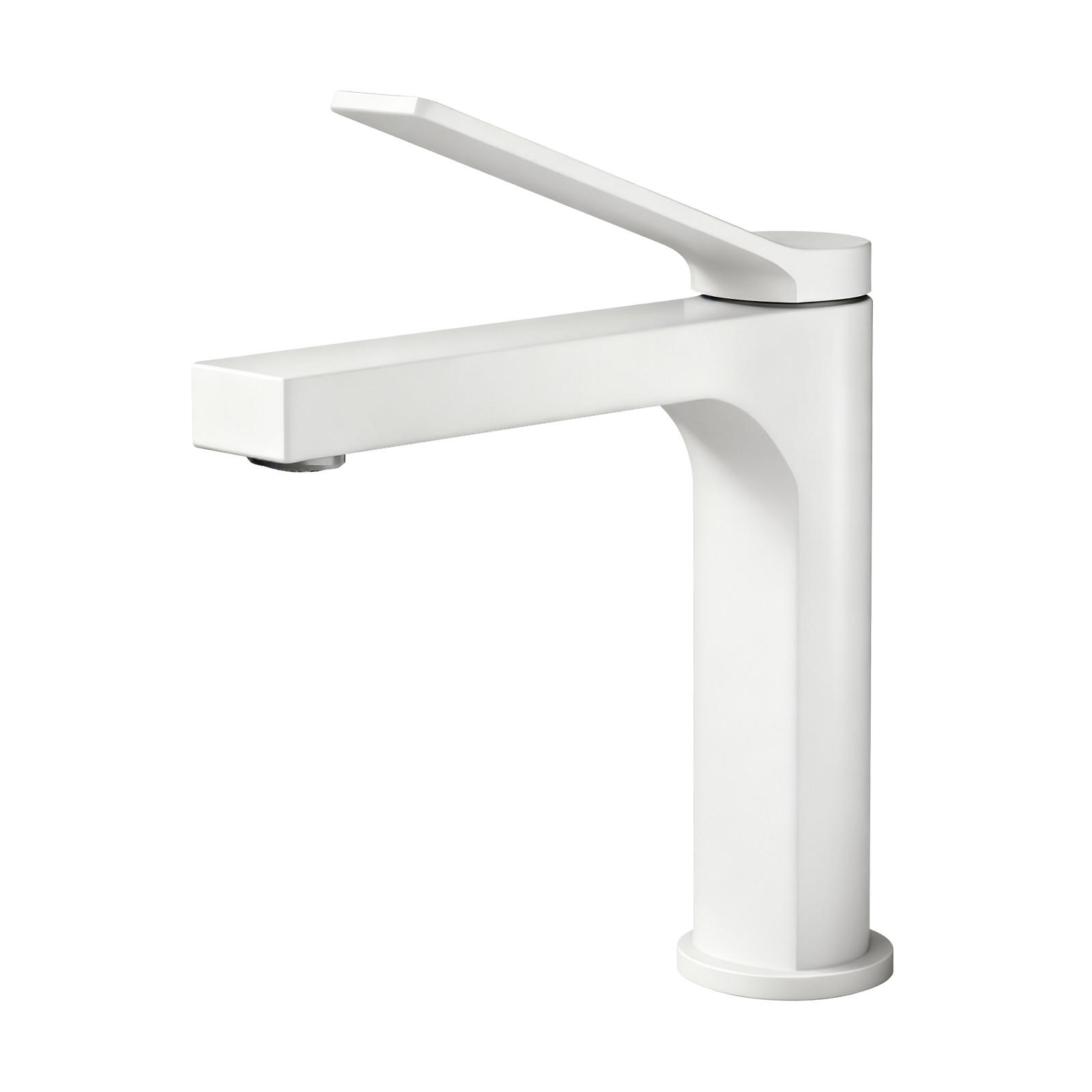 WASCHTISCHARMATUR mit Spulen-Zertifiziertem Filterelement Weiß Matt - Weiß, Metall (17.3/4.6/19.5cm) - EMKE