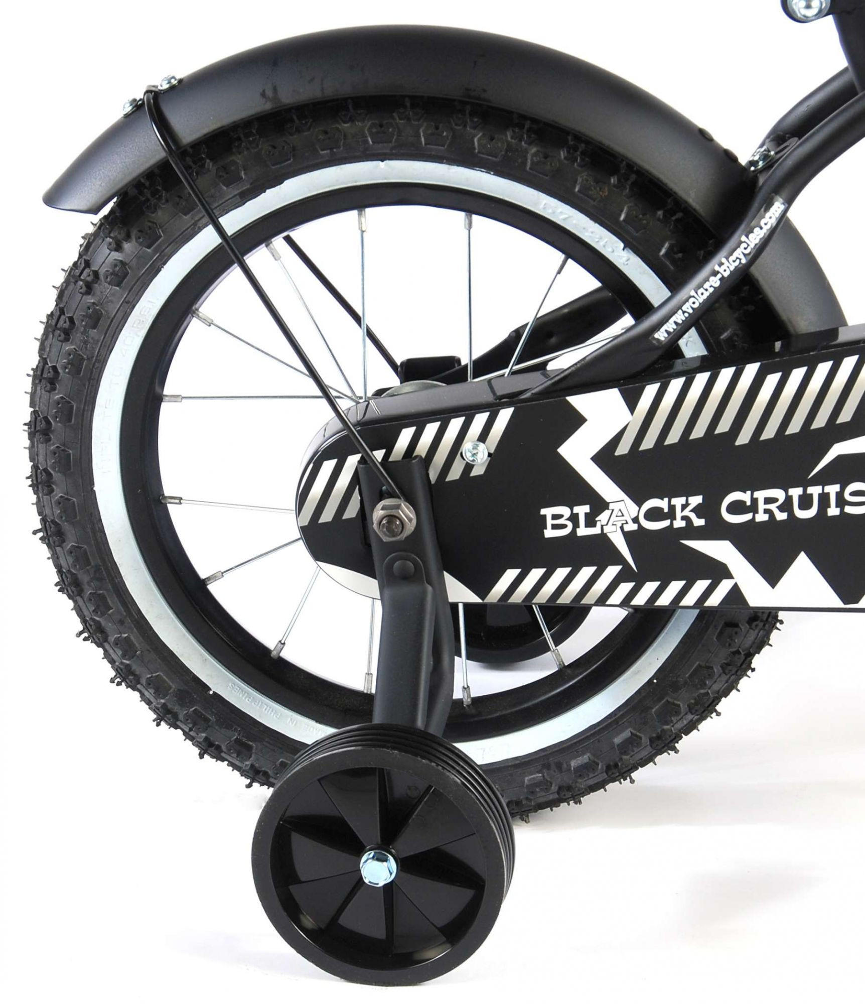 KINDERFAHRRAD Black Cruiser - Jungen - 14 Zoll - Rücktritt + Handbremse - Schwarz - Schwarz, Metall (57cm) - TPFSports