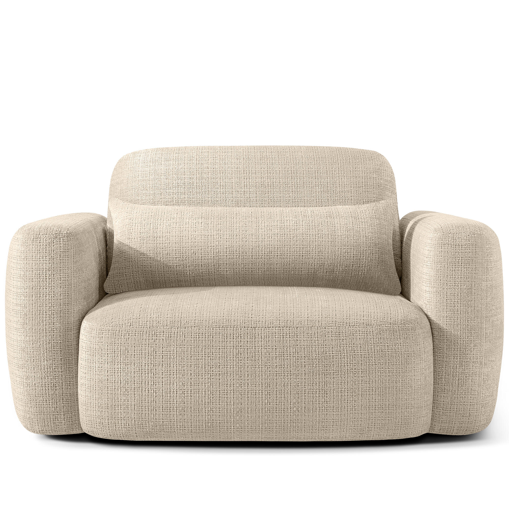 SESSEL ELOSA - Creme, Holz/Textil (145/85/115cm) - KONSIMO®