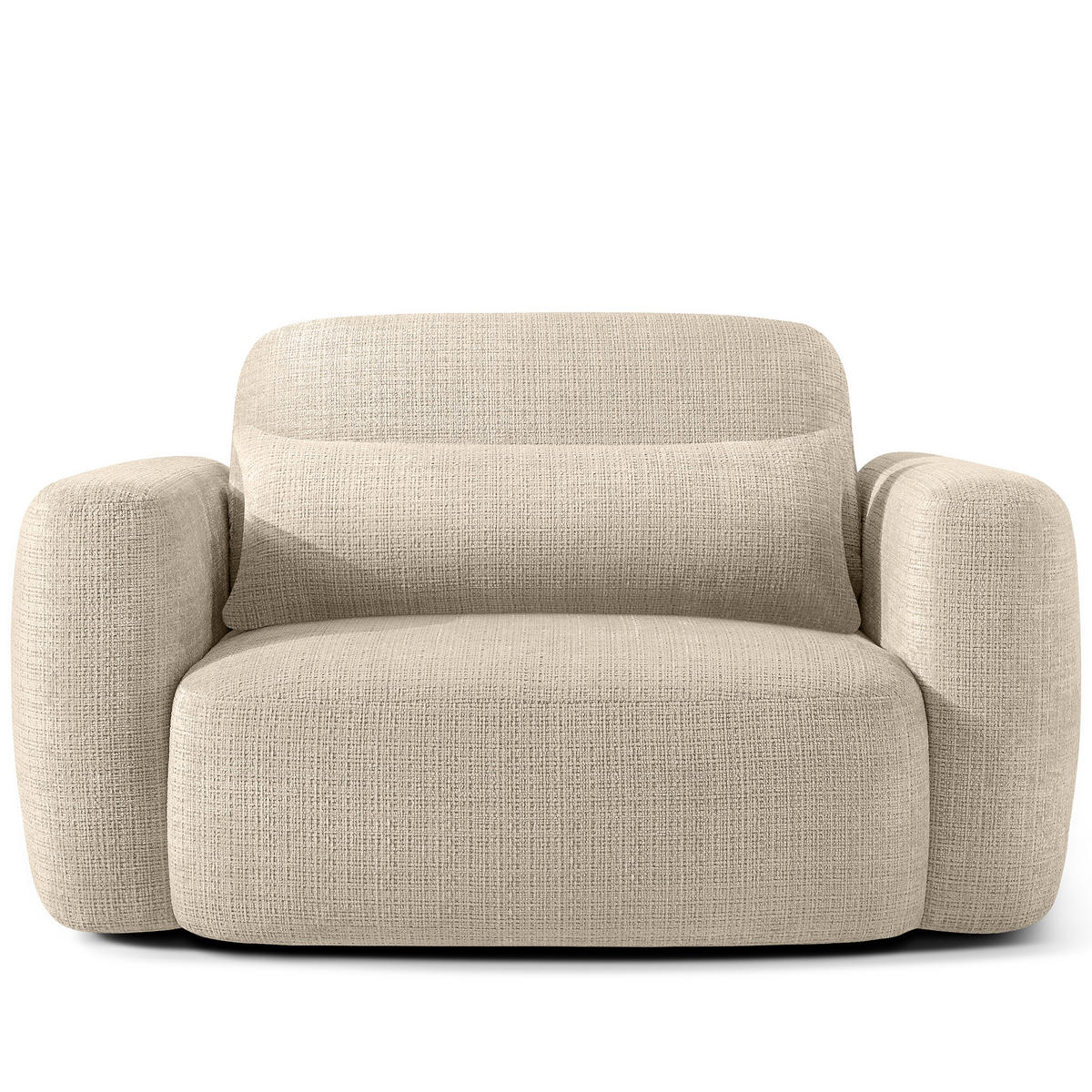 SESSEL ELOSA - Creme, Holz/Textil (145/85/115cm) - KONSIMO®