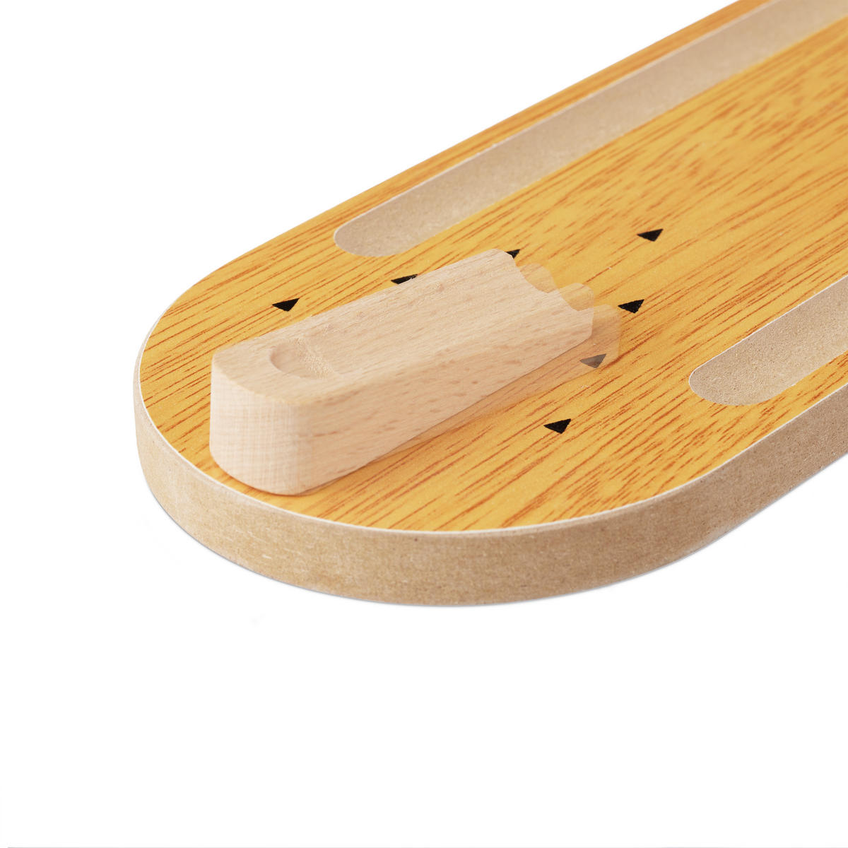 TISCHBOWLING Minispiel - Hellbraun, Holz/Holzwerkstoff (10/29.5cm) - Relaxdays