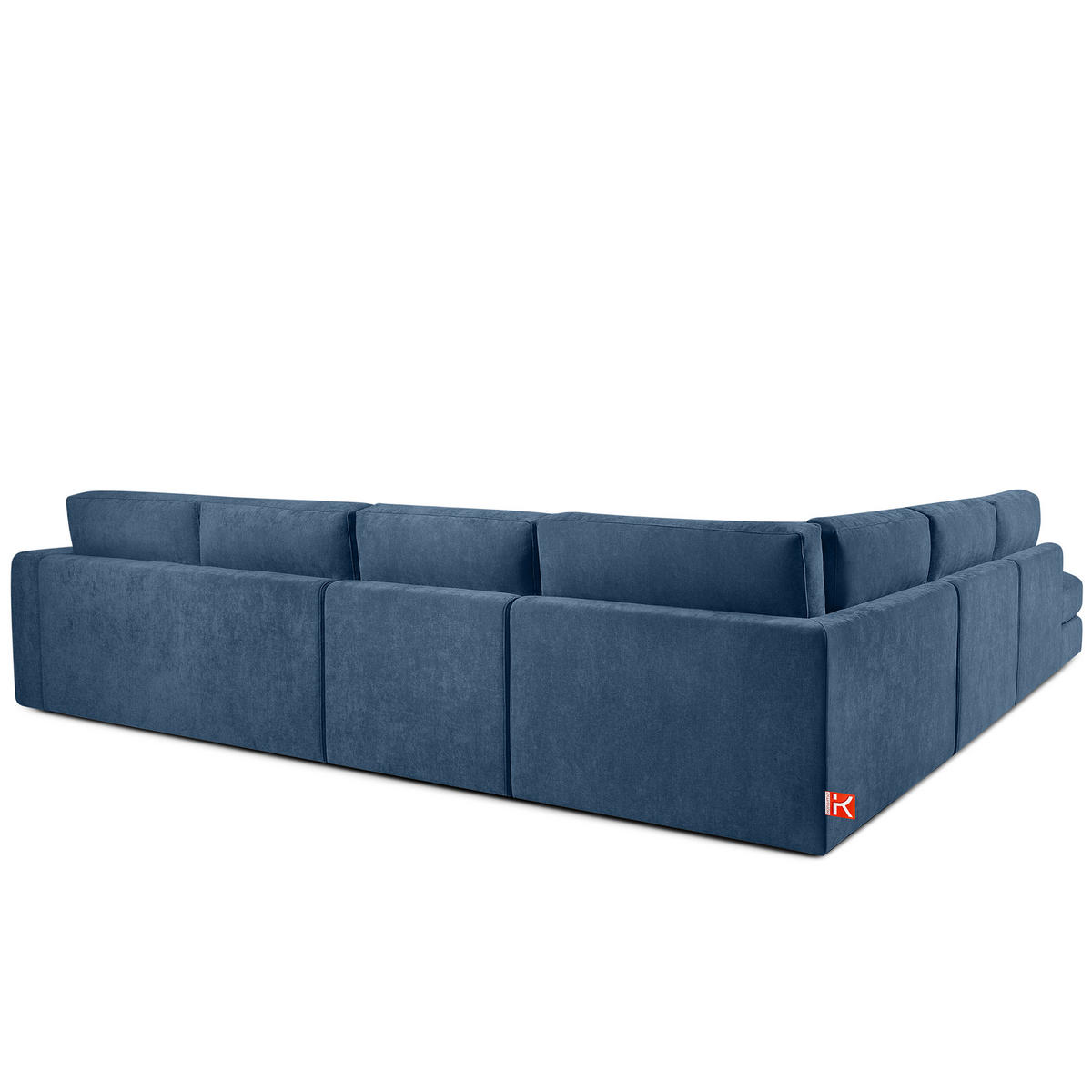 ECKSOFA XL links VERUS - Dunkelblau, Holz/Holzwerkstoff (377/328cm) - KONSIMO®
