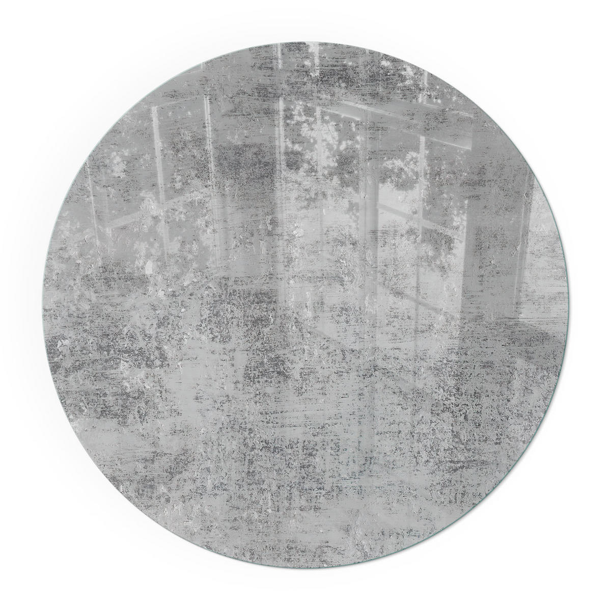 GLASPLATTE für Kamin Ø 90 cm - Grau, Glas (90/90/0.4cm) - TULUP