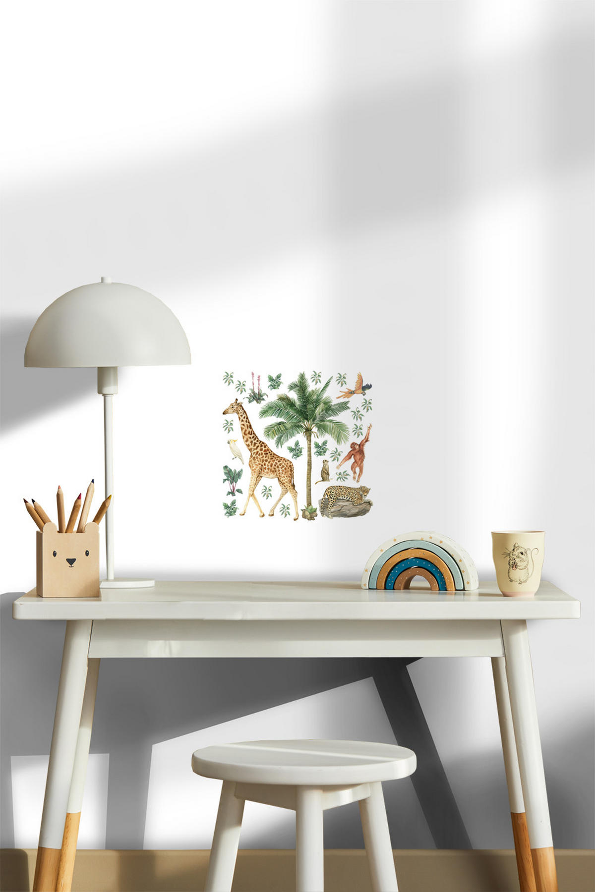 WANDTATTOO Dschungeltiere 30 x 30 cm - Multicolor, Papier (30/30/30cm) - Sanders & Sanders