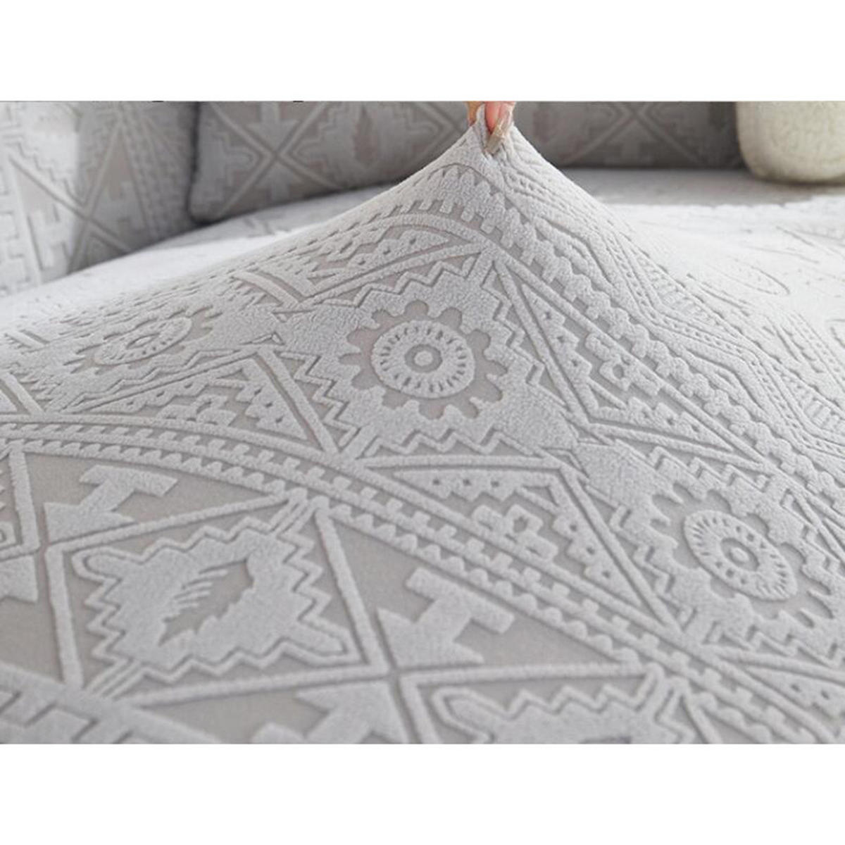 SOFABEZUG Hellgrau 4-Sitzer 235–300 cm - Hellgrau, Textil (235/300cm) - Kaket