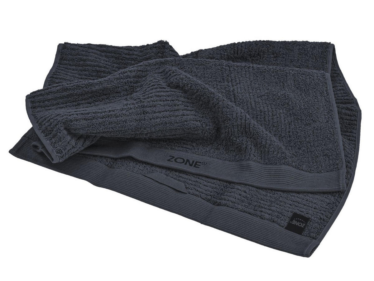 HANDTUCH Classic schwarz 50/100 cm - Schwarz, Textil (50/100cm) - Zone Denmark
