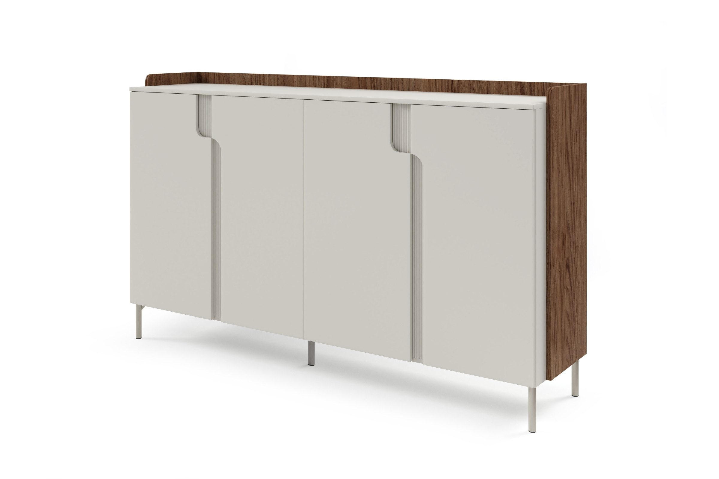 KOMMODE PAURO 06 183/110/42 cm in Walnuss Alba / Kaschmir - Kaschmir/Walnussfarben, Holzwerkstoff (183/110/42cm) - Deine Möbel 24
