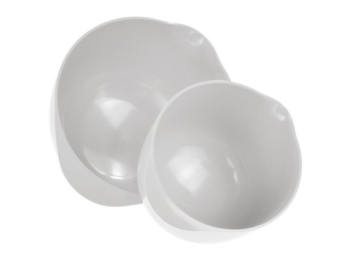 RÜHRSCHÜSSEL-SET Margrethe New weiß (2tlg) - Weiß, Kunststoff (21/15cm) - Rosti