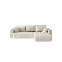 ECKSOFA mit Schlaffunktion MILO R Monolith 02 Rechts - Beige, Textil (280/175cm) - Bedante