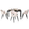 ESSGRUPPE mit 1 Tisch und 4 Stühlen in Beige - Beige/Schwarz, Metall (46/81/45cm) - Meubles Cosy