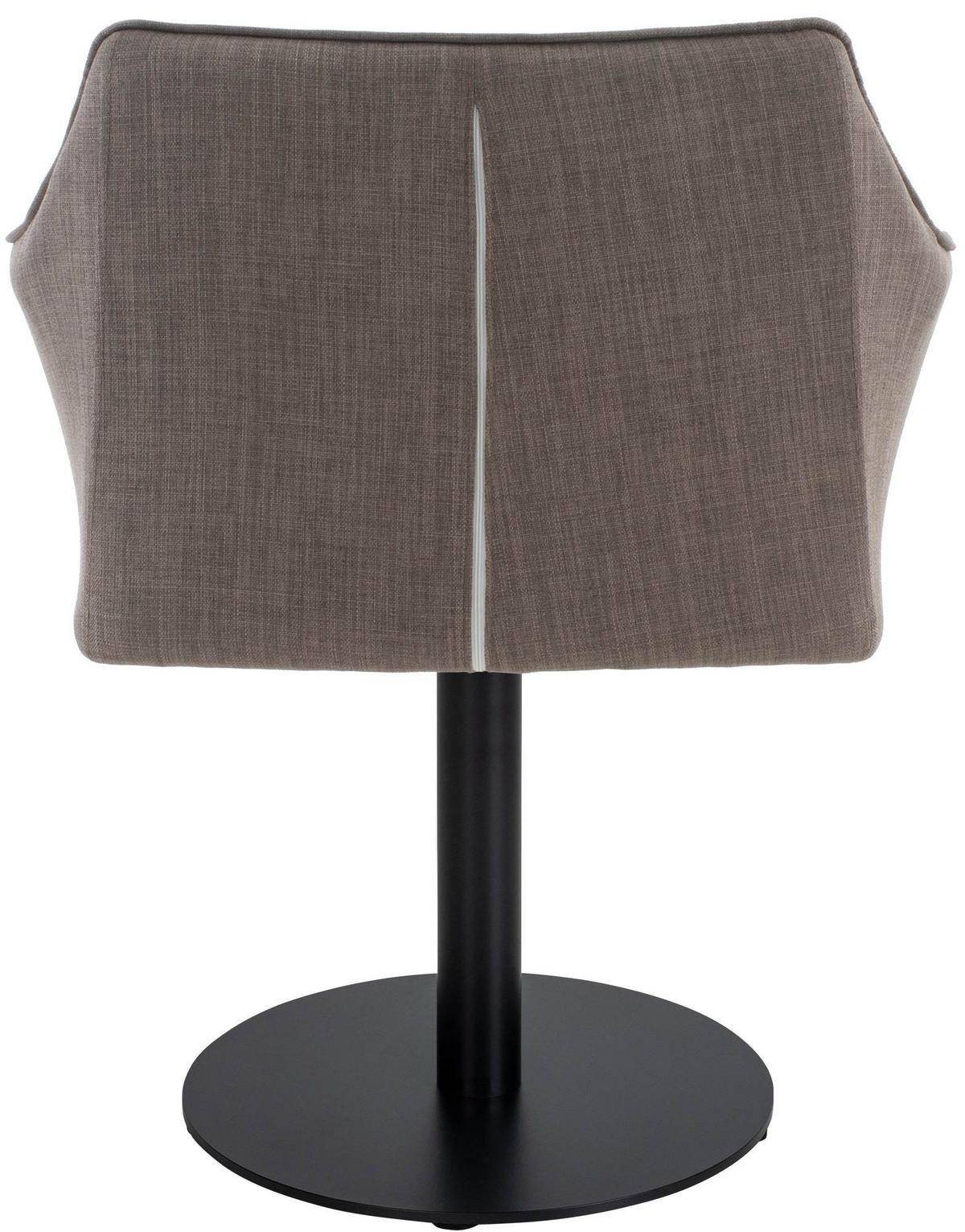 SESSEL Stoff grau - Schwarz/Grau, Textil/Metall (64/75/48cm) - CLP