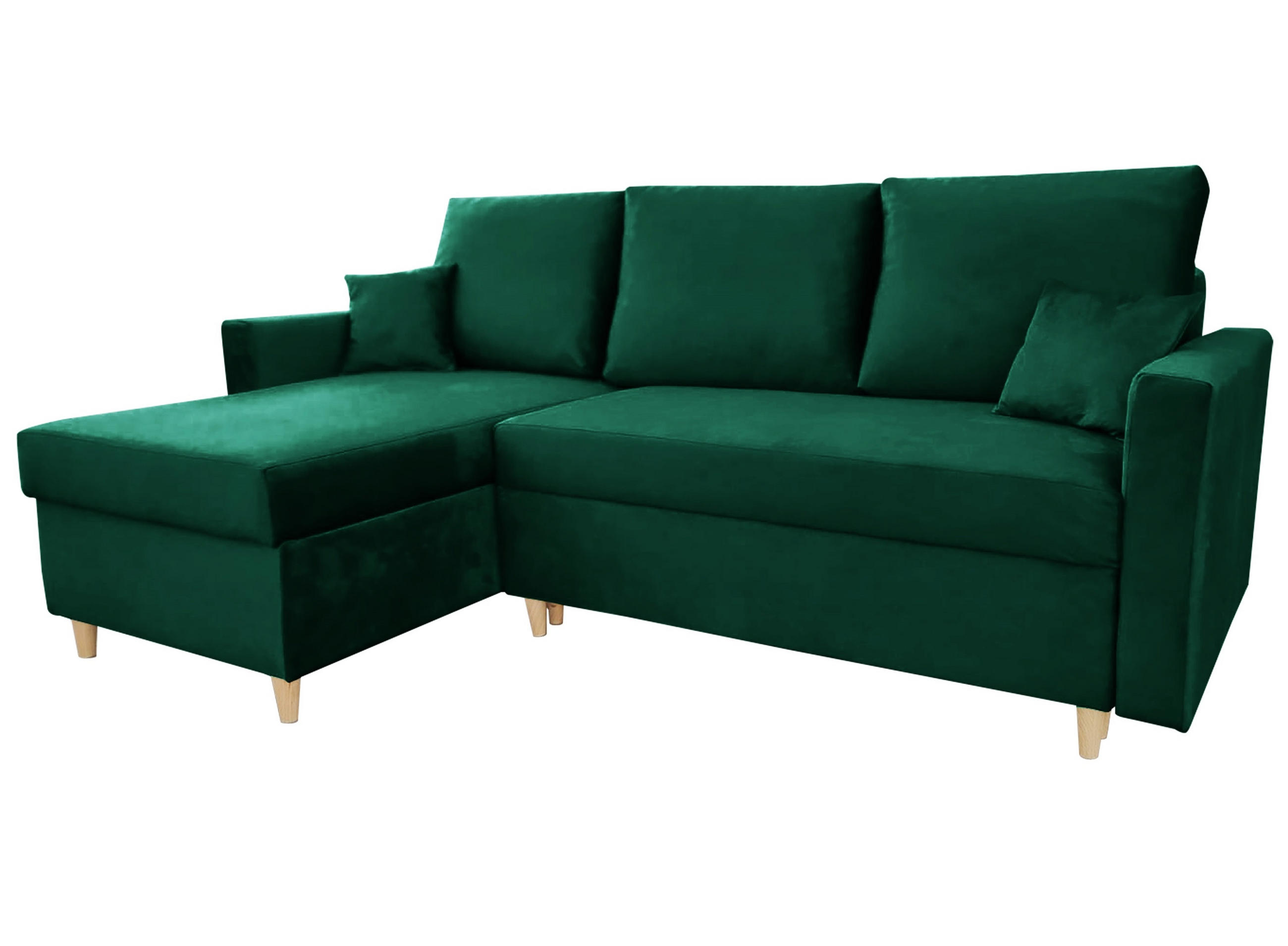 ECKSOFA Flaschengrün MON Mit Schlaffunktion - Grün, Textil (222/142cm) - Sepro Meble