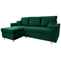 ECKSOFA Flaschengrün MON Mit Schlaffunktion - Grün, Textil (222/142cm) - Sepro Meble