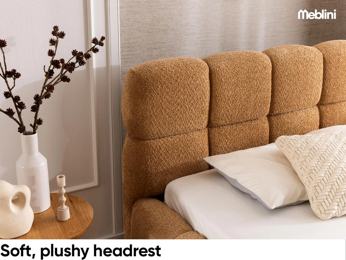 POLSTERBETT Salerno - Weiß, Textil (120/200cm) - Meblini