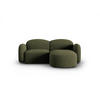 ECKSOFA rechts Blair aus Chenille-Stoff grün meliert 3 Sitzplätze - Grün, Textil (155/194cm) - Micadoni