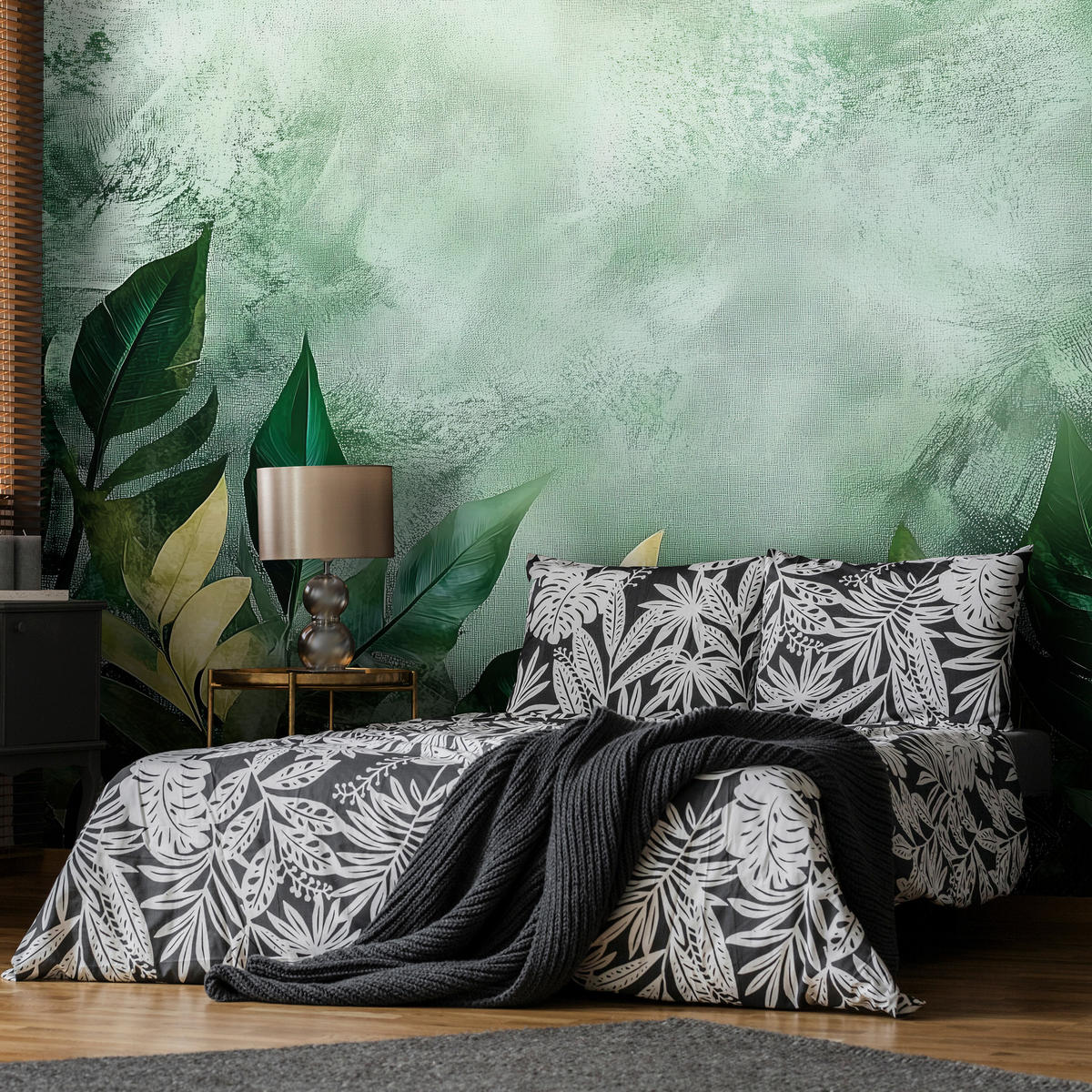 FOTOTAPETE Blätter Grün Natur Vlies Tapete Wohnzimmer Schlafzimmer 150x105 - Grün, Papier (150/105cm) - Wallarena