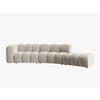 SOFA modular rechts Lupine aus Samt beige 5 Sitzplätze - Beige, Textil (166/70/335cm) - Micadoni