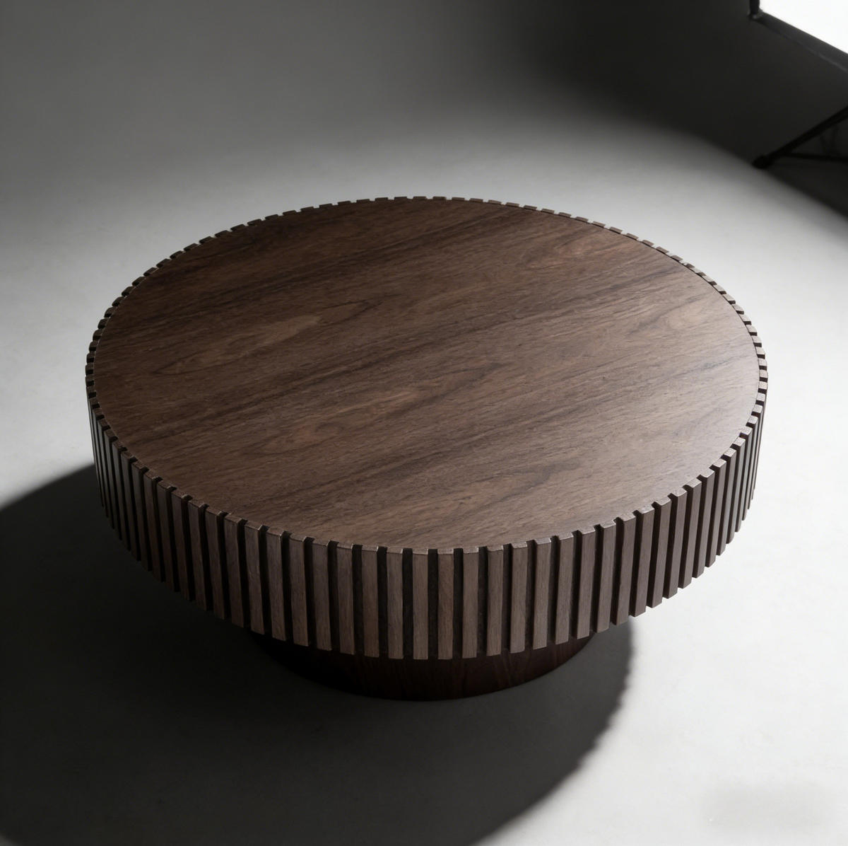 COUCHTISCH 80/80/35 cm walnuss aus MDF mit Rillenrand - Walnussfarben, Holzwerkstoff (80/80/35cm) - OKWISH