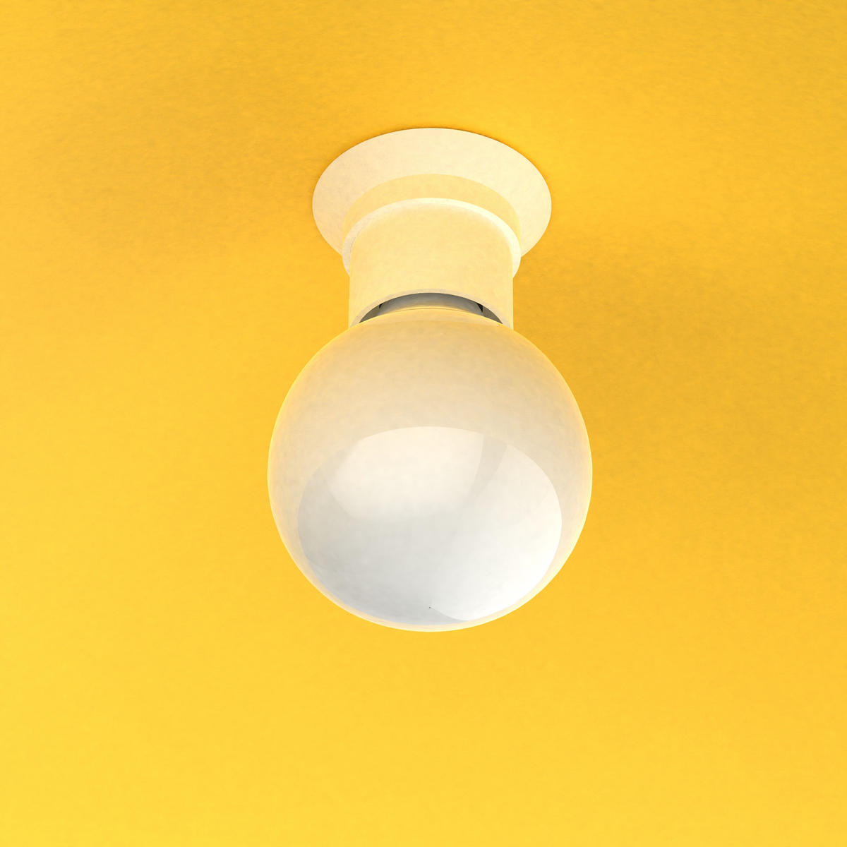 HÄNGELEUCHTE - Gelb, Metall (40/40/10cm) - Lumicom