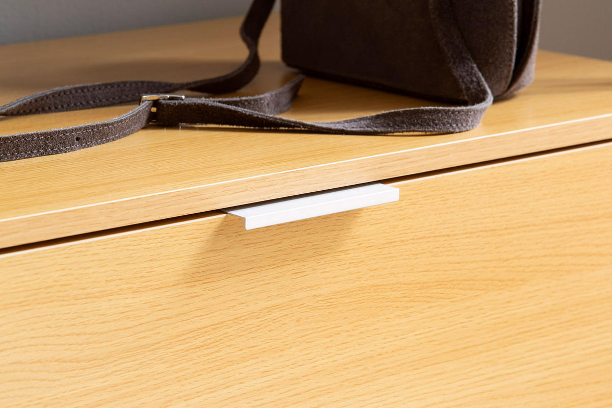 GARDEROBE Eiche-Dekor 152x85x44cm mit Schubladen - Schwarz/Braun, Holzwerkstoff (85/152/44cm) - KADIMA DESIGN