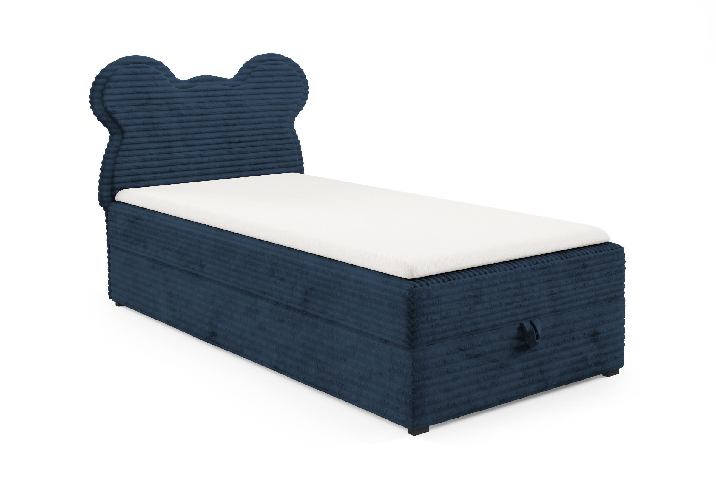 BOXBETT TEDDY 100/200 Cord-Samt Dunkelblau H4 - Dunkelblau, Holz/Holzwerkstoff (100/200cm) - Deine Möbel 24
