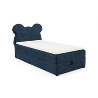 BOXBETT TEDDY 90/200 Cord-Samt Dunkelblau H3 - Dunkelblau, Holz/Holzwerkstoff (90/200cm) - Deine Möbel 24