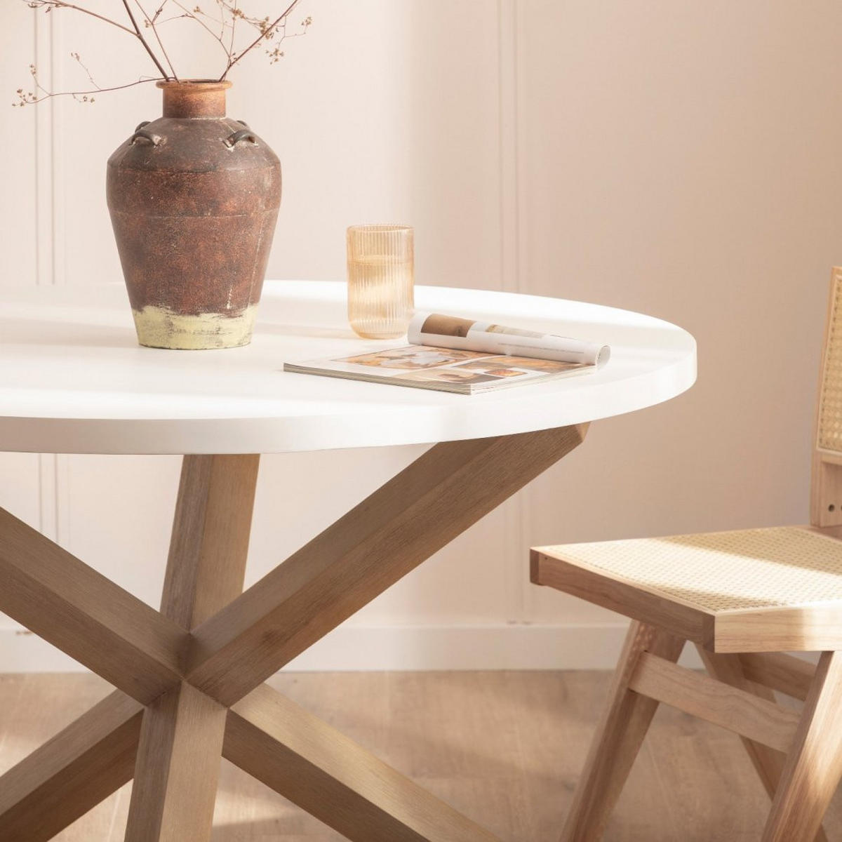 ESSTISCH Isak Weiß 120 cm x 76,5 cm - Weiß, Holzwerkstoff (120/120/76cm)