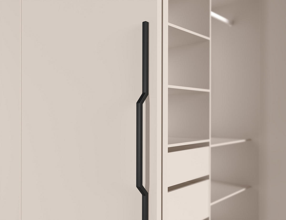 FALTTÜRENSCHRANK Omodeo 200 cm breit in Kaschmir – mit WingLine-Falttüren - Beige, Holzwerkstoff (200/240/58cm) - AX Living