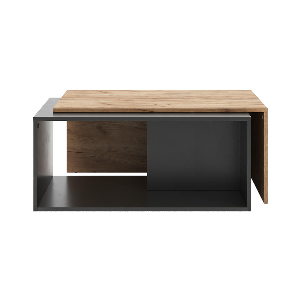 COUCHTISCH Paul Anthrazit/Goldkraft Eiche 90 x 48 cm - Honigeiche/Anthrazit, Holzwerkstoff (48/90/40cm) - Vicco