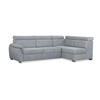 ECKSOFA Ravini Grau, mit Schlaffunktion und verstellbaren Kopfstützen, rechte seite - Grau, Holzwerkstoff (253/156cm) - Bettso