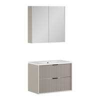 BADMÖBEL-SET Ruford Cashmere 3 Teile - Kaschmir, Holzwerkstoff (80/57/45cm) - Vicco