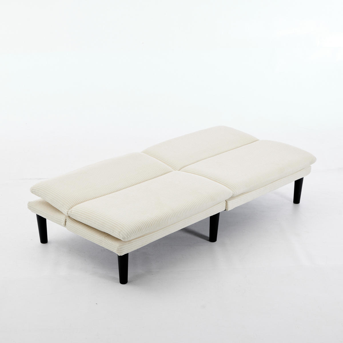 SOFA aus Samt und Holz mit 3-Stufen-Rückenlehne 2-Sitzer, beige - Beige, Textil (84/67/167cm) - Luhomfu