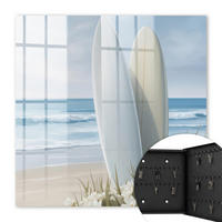 SCHLÜSSELBOX Schwarz 30x30 cm- Türöffnung nach rechts - Strandentspannung - Weiß, Metall (30/30/5cm) - TULUP