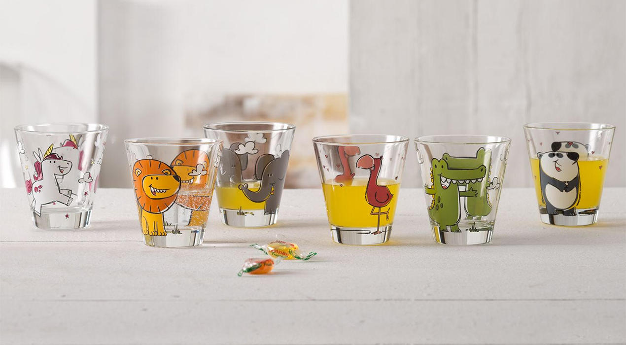 Gläser mit Motiven und Kindergläser