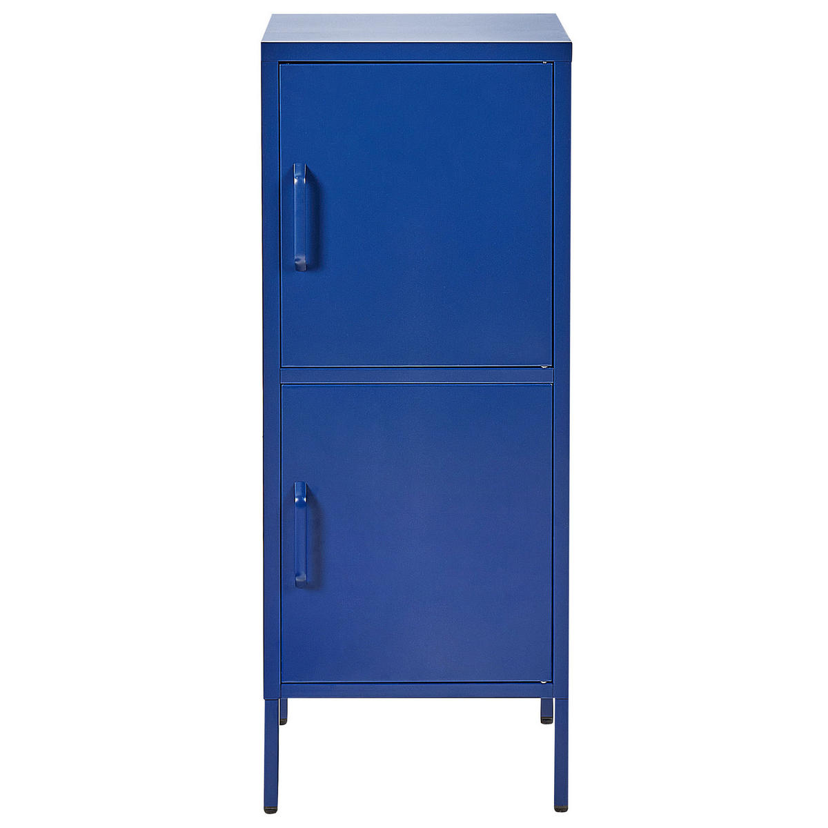 AKTENSCHRANK Marineblau 2 Türen Huron - Blau, Metall (40/102/40cm) - Beliani