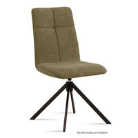 ESSZIMMERSTUHL drehbar (8er-Set) Debbie 47x92x60 Schwarz/Olivgrün - Schwarz/Olivgrün, Kunststoff (60/92/47cm) - 58aufmkessel