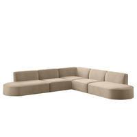 ECKSOFA Palma In Noel - Beige, Holzwerkstoff/Textil (276/276cm) - Fun Möbel