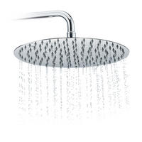 SPRCHOVÁ hlavica na dážď - strieborná, kov (30/3.5/30cm) - Relaxdays