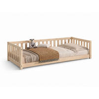 BODENBETT Kapua 90x200 umbaubar zum Tagesbett Kiefer Massivholz Natur - Kieferfarben, Holz (90/200cm) - 58aufmkessel