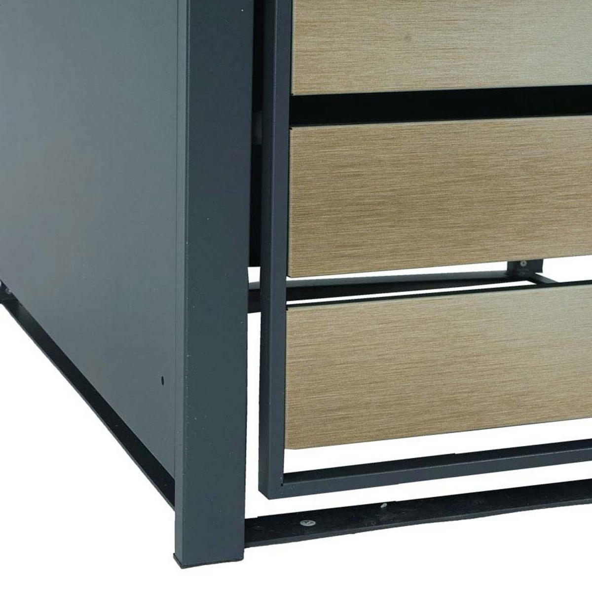 MÜLLTONNENBOX 1er 117x68x80cm Anthrazit Gold - Goldfarben, Metall (68/117/80cm) - PROREGAL