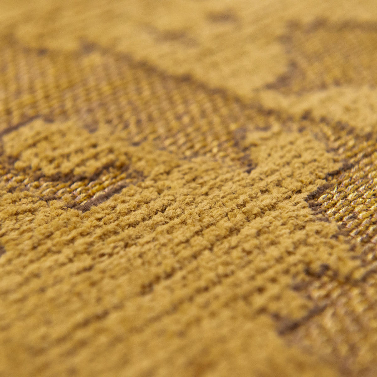 TEPPICH Madagascar Gold Structures 140/140 cm - Gelb, Textil (140/140cm) - Louis De Poortere