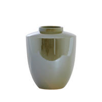 VAZE Talea Grün 32/32/40 cm - Grün, Keramik (40cm) - Light & Living