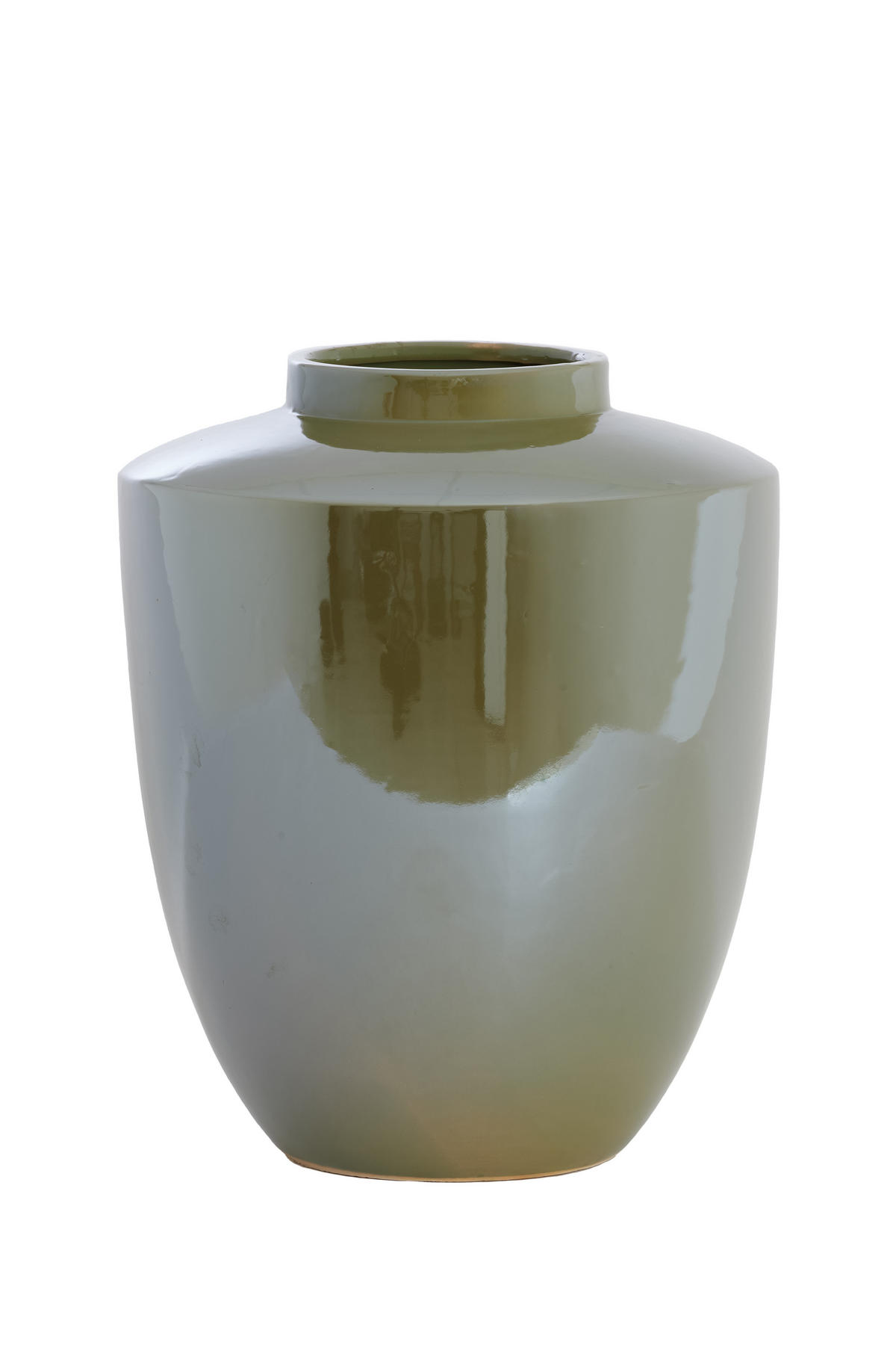 VAZE Talea Grün 32/32/40 cm - Grün, Keramik (40cm) - Light & Living