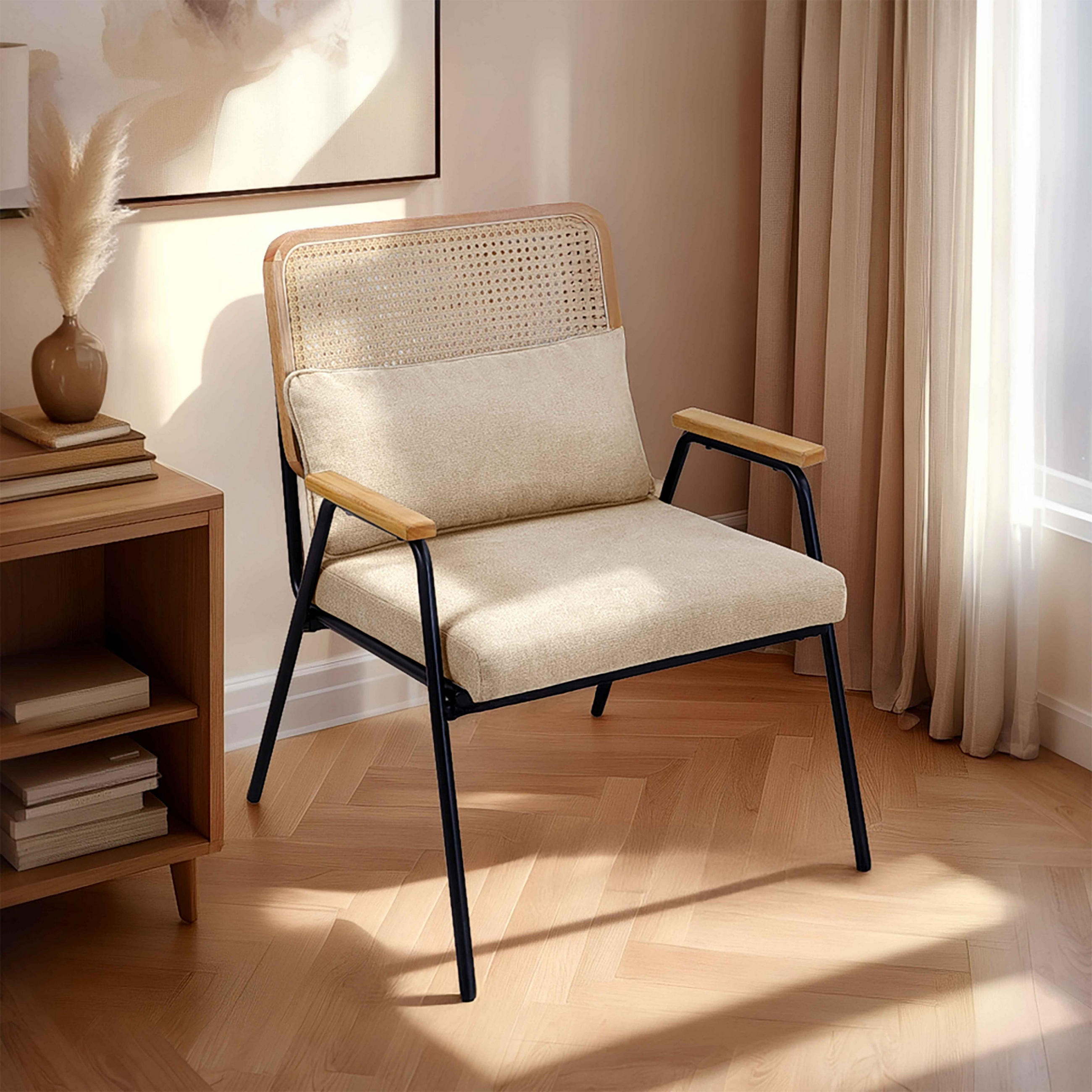 RELAXSESSEL, Weiß - Weiß, Textil (63/83/68cm) - Oviala