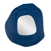 WANDSPIEGEL Dalia, blau, MDF und Spiegelglas, 90 x 4 x 97 cm - Blau, Glas/Holzwerkstoff (90/97/4cm) - Mauro Ferretti