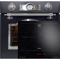 BACKOFEN-SET Elektro Einbaubackofen, 60 cm EH 6355 Em Sil+KCT 6140 FI Induktionskochfeld 60 cm - Schwarz, Metall (59.4/59.4/57.5cm) - Kaiser Küchengeräte