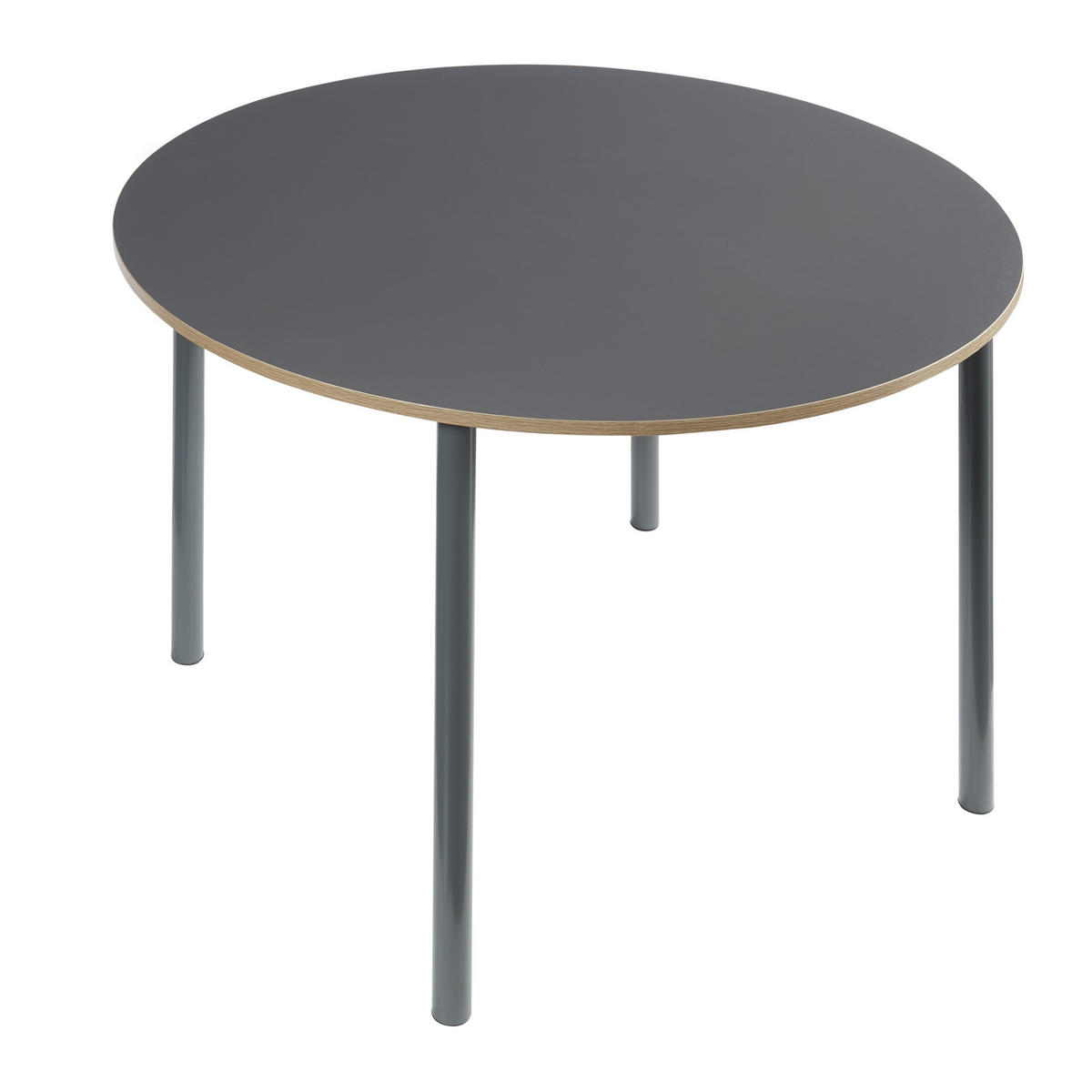 ESSTISCH Lindesberg - Schwarz/Grau, Holzwerkstoff/Metall (100/100/75cm) - [en.casa]