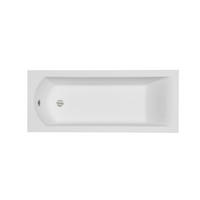 BADEWANNE Rechteck SHEA 140/70 + Styro + Ablage + Kopfstütze Ablauf Füße - Weiß, Kunststoff (70/53.5/140cm) - bad land